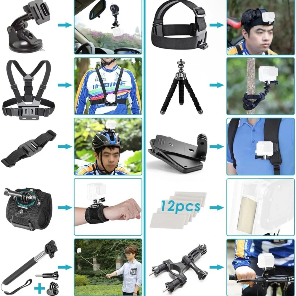 GoPro Hero 4 Silver with Accessories and Charger